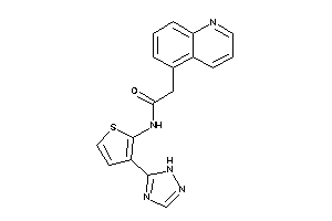 2-(5-quinolyl)-N-[3-(1H-1,2,4-triazol-5-yl)-2-thienyl]acetamide