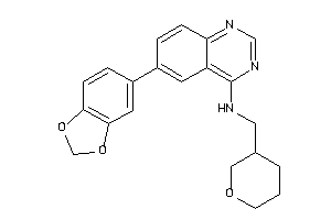 Image of [6-(1,3-benzodioxol-5-yl)quinazolin-4-yl]-(tetrahydropyran-3-ylmethyl)amine