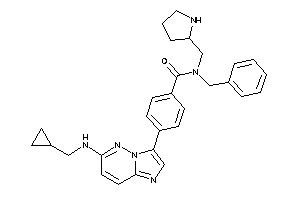 N-benzyl-4-[6-(cyclopropylmethylamino)imidazo[2,1-f]pyridazin-3-yl]-N-(pyrrolidin-2-ylmethyl)benzamide