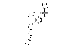 Image of 1-isoxazol-4-yl-3-[[8-(isoxazol-4-ylsulfonylamino)-6-keto-2,3,4,5-tetrahydro-1,5-benzoxazocin-2-yl]methyl]urea