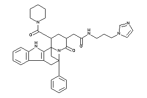 N-(3-imidazol-1-ylpropyl)-2-[4-keto-12b-phenethyl-1-(piperidine-1-carbonyl)-1,2,3,6,7,12-hexahydropyrido[2,1-a]$b-carbolin-3-yl]acetamide