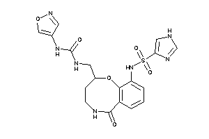 1-[[10-(1H-imidazol-4-ylsulfonylamino)-6-keto-2,3,4,5-tetrahydro-1,5-benzoxazocin-2-yl]methyl]-3-isoxazol-4-yl-urea