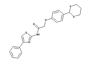 Image of 2-[4-(1,3-dithian-2-yl)phenoxy]-N-(4-phenylthiazol-2-yl)acetamide