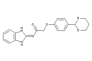 Image of N-(1,3-dihydrobenzimidazol-2-ylidene)-2-[4-(1,3-dithian-2-yl)phenoxy]acetamide