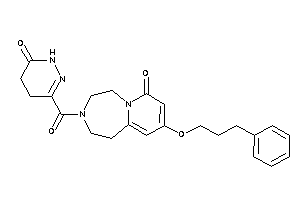 Image of 3-(6-keto-4,5-dihydro-1H-pyridazine-3-carbonyl)-9-(3-phenylpropoxy)-1,2,4,5-tetrahydropyrido[2,1-g][1,4]diazepin-7-one