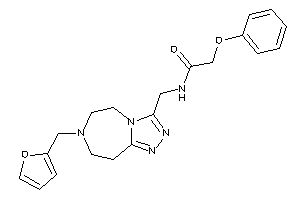 Image of N-[[7-(2-furfuryl)-5,6,8,9-tetrahydro-[1,2,4]triazolo[3,4-g][1,4]diazepin-3-yl]methyl]-2-phenoxy-acetamide
