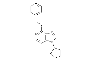 6-(benzylthio)-9-(tetrahydrofuryl)purine
