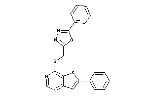 Image of 2-phenyl-5-[[(6-phenylthieno[3,2-d]pyrimidin-4-yl)thio]methyl]-1,3,4-oxadiazole