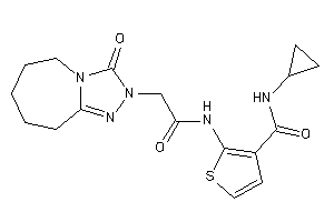 N-cyclopropyl-2-[[2-(3-keto-6,7,8,9-tetrahydro-5H-[1,2,4]triazolo[4,3-a]azepin-2-yl)acetyl]amino]thiophene-3-carboxamide