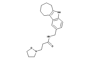 Image of N-(5,6,7,8,9,10-hexahydrocyclohepta[b]indol-2-ylmethyl)-3-isoxazolidin-2-yl-propionamide