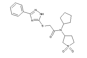 Image of N-cyclopentyl-N-(1,1-diketothiolan-3-yl)-2-[(3-phenyl-1H-1,2,4-triazol-5-yl)thio]acetamide