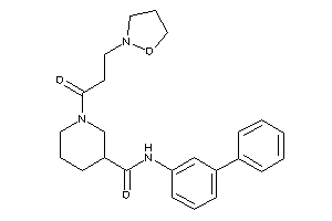 Image of 1-(3-isoxazolidin-2-ylpropanoyl)-N-(3-phenylphenyl)nipecotamide