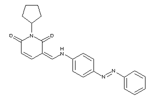 Image of 1-cyclopentyl-3-[(4-phenylazoanilino)methylene]pyridine-2,6-quinone