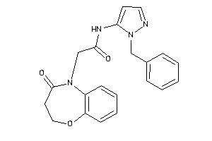 N-(2-benzylpyrazol-3-yl)-2-(4-keto-2,3-dihydro-1,5-benzoxazepin-5-yl)acetamide