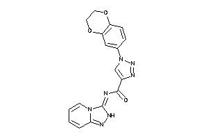 1-(2,3-dihydro-1,4-benzodioxin-6-yl)-N-(2H-[1,2,4]triazolo[4,3-a]pyridin-3-ylidene)triazole-4-carboxamide