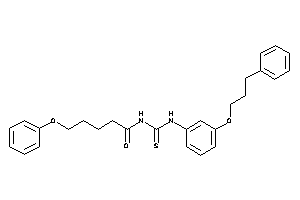 5-phenoxy-N-[[3-(3-phenylpropoxy)phenyl]thiocarbamoyl]valeramide