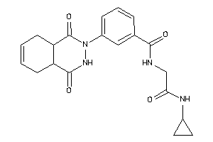 Image of N-[2-(cyclopropylamino)-2-keto-ethyl]-3-(1,4-diketo-4a,5,8,8a-tetrahydro-3H-phthalazin-2-yl)benzamide