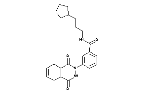 N-(3-cyclopentylpropyl)-3-(1,4-diketo-4a,5,8,8a-tetrahydro-3H-phthalazin-2-yl)benzamide