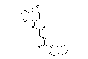 N-[2-[(1,1-diketo-3,4-dihydro-2H-thiochromen-4-yl)amino]-2-keto-ethyl]indane-5-carboxamide