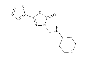 Image of 3-[(tetrahydropyran-4-ylamino)methyl]-5-(2-thienyl)-1,3,4-oxadiazol-2-one