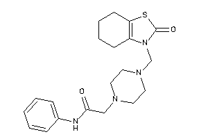 Image of 2-[4-[(2-keto-4,5,6,7-tetrahydro-1,3-benzothiazol-3-yl)methyl]piperazino]-N-phenyl-acetamide