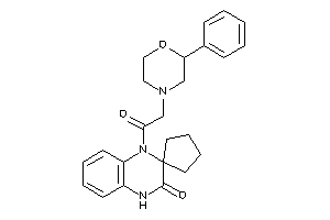 Image of 4-[2-(2-phenylmorpholino)acetyl]spiro[1H-quinoxaline-3,1'-cyclopentane]-2-one