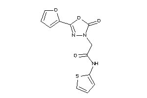 2-[5-(2-furyl)-2-keto-1,3,4-oxadiazol-3-yl]-N-(2-thienyl)acetamide