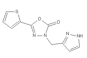 Image of 3-(1H-pyrazol-3-ylmethyl)-5-(2-thienyl)-1,3,4-oxadiazol-2-one