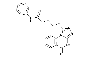4-[(5-keto-4H-[1,2,4]triazolo[4,3-a]quinazolin-1-yl)thio]-N-phenyl-butyramide
