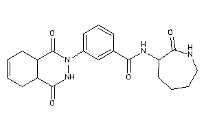 Image of 3-(1,4-diketo-4a,5,8,8a-tetrahydro-3H-phthalazin-2-yl)-N-(2-ketoazepan-3-yl)benzamide