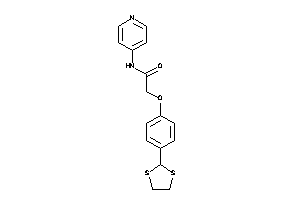 Image of 2-[4-(1,3-dithiolan-2-yl)phenoxy]-N-(4-pyridyl)acetamide