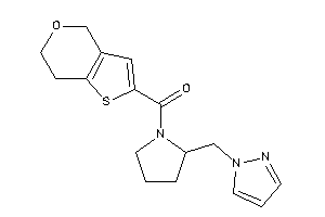 Image of 6,7-dihydro-4H-thieno[3,2-c]pyran-2-yl-[2-(pyrazol-1-ylmethyl)pyrrolidino]methanone