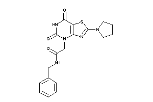 N-benzyl-2-(5,7-diketo-2-pyrrolidino-thiazolo[4,5-d]pyrimidin-4-yl)acetamide