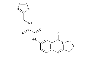 Image of N'-(9-keto-2,3-dihydro-1H-pyrrolo[2,1-b]quinazolin-7-yl)-N-(thiazol-2-ylmethyl)oxamide