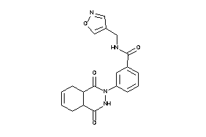 3-(1,4-diketo-4a,5,8,8a-tetrahydro-3H-phthalazin-2-yl)-N-(isoxazol-4-ylmethyl)benzamide
