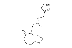 Image of 2-(5-keto-7,8-dihydro-6H-thieno[3,2-b]azepin-4-yl)-N-(thiazol-5-ylmethyl)acetamide