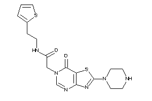2-(7-keto-2-piperazino-thiazolo[4,5-d]pyrimidin-6-yl)-N-[2-(2-thienyl)ethyl]acetamide