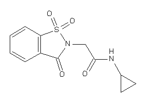 Image of N-cyclopropyl-2-(1,1,3-triketo-1,2-benzothiazol-2-yl)acetamide