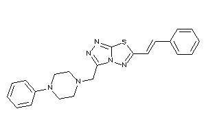 3-[(4-phenylpiperazino)methyl]-6-styryl-[1,2,4]triazolo[3,4-b][1,3,4]thiadiazole