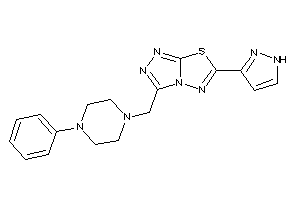 Image of 3-[(4-phenylpiperazino)methyl]-6-(1H-pyrazol-3-yl)-[1,2,4]triazolo[3,4-b][1,3,4]thiadiazole