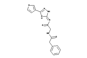 Image of N-[2-[[3-(3-furyl)-1,4-dihydro-1,2,4-triazol-5-ylidene]amino]-2-keto-ethyl]-2-phenyl-acetamide