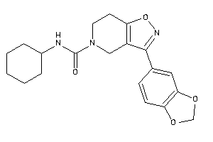 Image of 3-(1,3-benzodioxol-5-yl)-N-cyclohexyl-6,7-dihydro-4H-isoxazolo[4,5-c]pyridine-5-carboxamide
