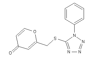 2-[[(1-phenyltetrazol-5-yl)thio]methyl]pyran-4-one