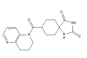 Image of 8-(3,4-dihydro-2H-1,5-naphthyridine-1-carbonyl)-2,4-diazaspiro[4.5]decane-1,3-quinone