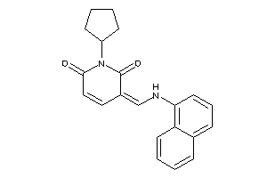 Image of 1-cyclopentyl-3-[(1-naphthylamino)methylene]pyridine-2,6-quinone