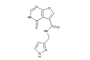 4-keto-N-(1H-pyrazol-3-ylmethyl)-3H-furo[2,3-d]pyrimidine-5-carboxamide