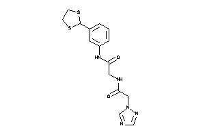 N-[3-(1,3-dithiolan-2-yl)phenyl]-2-[[2-(1,2,4-triazol-1-yl)acetyl]amino]acetamide