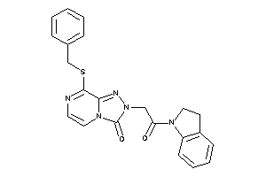 8-(benzylthio)-2-(2-indolin-1-yl-2-keto-ethyl)-[1,2,4]triazolo[4,3-a]pyrazin-3-one