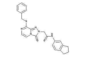 Image of 2-[8-(benzylthio)-3-keto-[1,2,4]triazolo[4,3-a]pyrazin-2-yl]-N-indan-5-yl-acetamide
