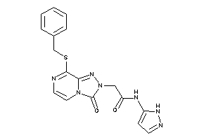 Image of 2-[8-(benzylthio)-3-keto-[1,2,4]triazolo[4,3-a]pyrazin-2-yl]-N-(1H-pyrazol-5-yl)acetamide